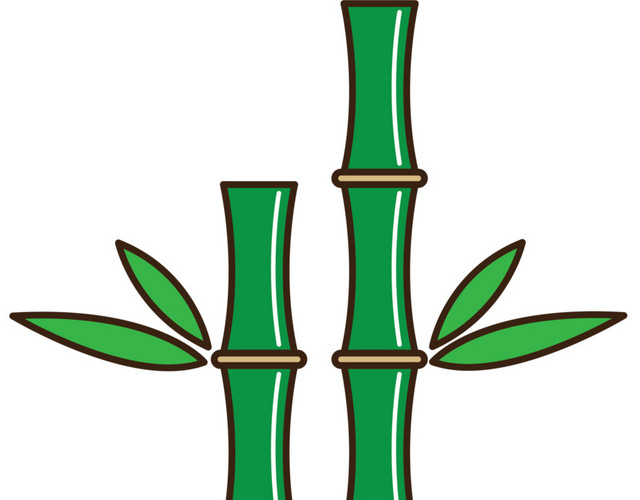 茂盛的矢量绿色竹子