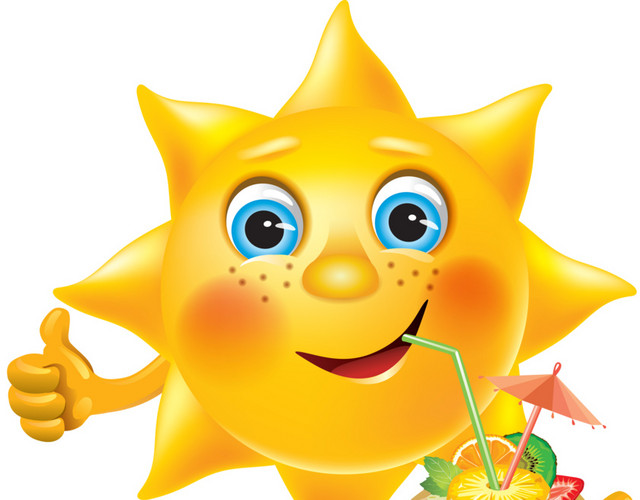矢量卡通太阳表情素材