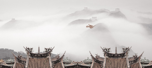 中国古典建筑背景