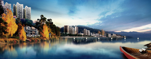 大气房地产海景BANNER背景