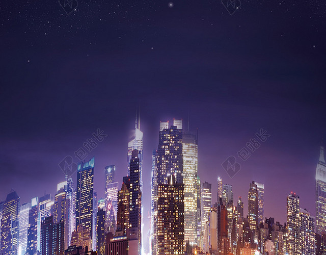 大气城市建筑H5背景