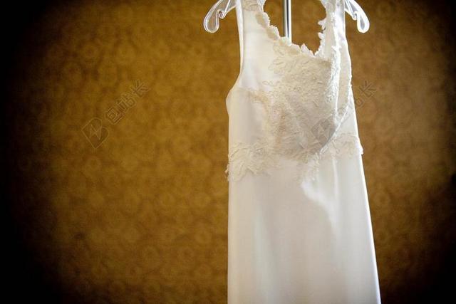连衣裙 白 女性 女子 优雅 婚纱礼服 新娘