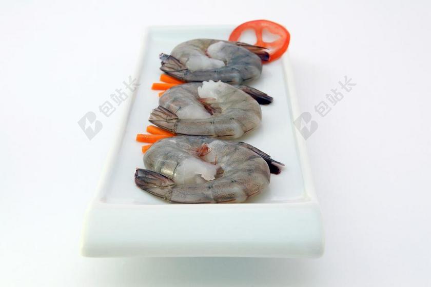餐饮饮食白色餐具海鲜背景图片