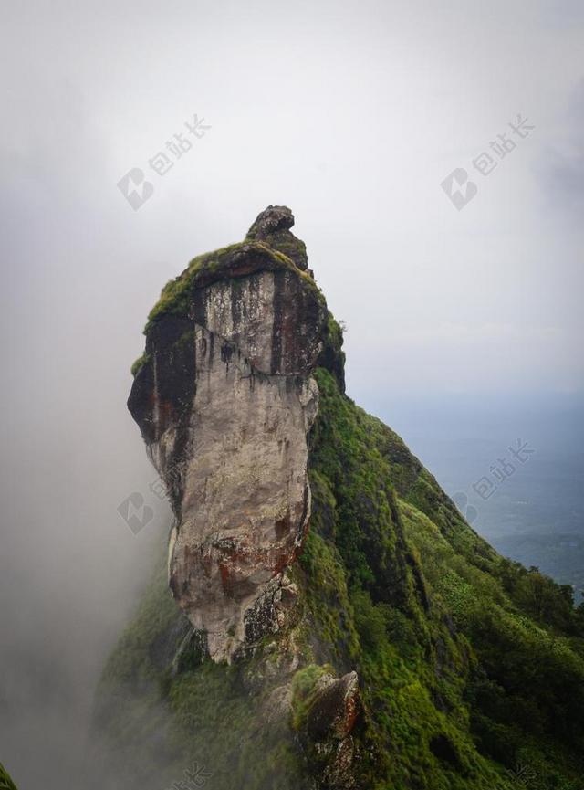 山顶 石 自然 印度 喀拉拉邦