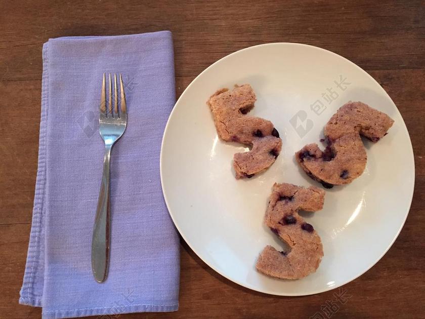 餐饮饮食数字饼干食物背景图片