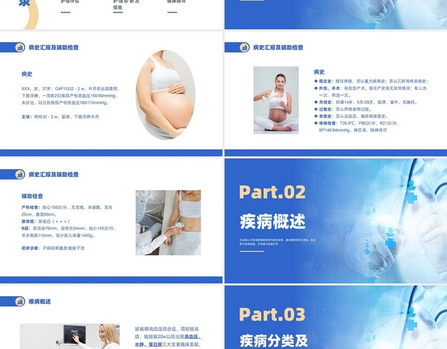 蓝黄实拍商务简约风护理查房培训PPT课件妊娠期高血压护理查房