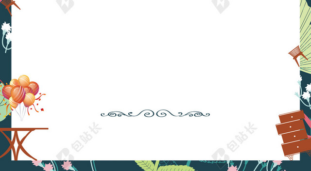小清新童趣手绘背景