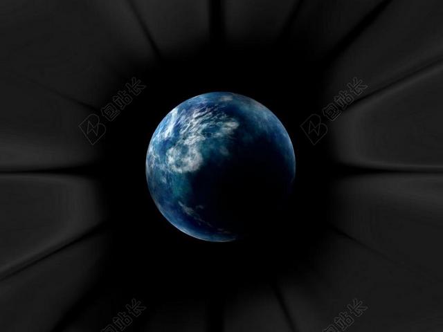 黑色星球远处太空摄影白色地球背景图片