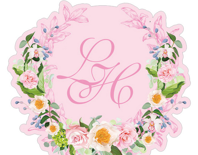 小清新婚礼鲜花标签设计