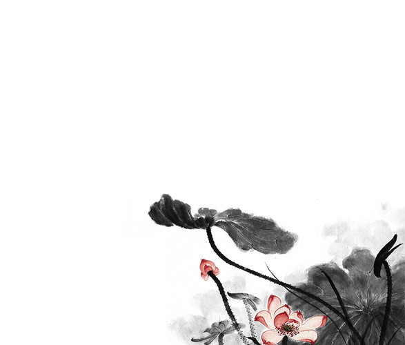 荷叶淡色中国风 古风