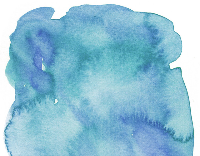 蓝色水彩效果