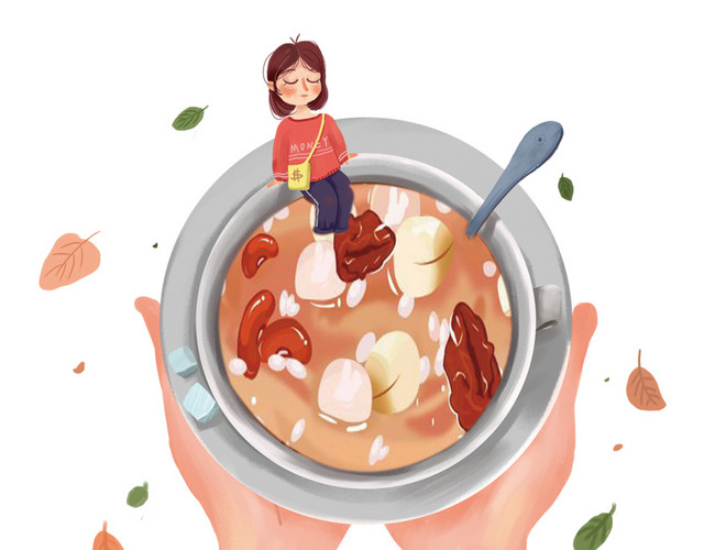 腊八节手捧腊八粥