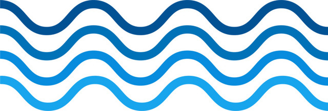 蓝色波浪设计矢量素材