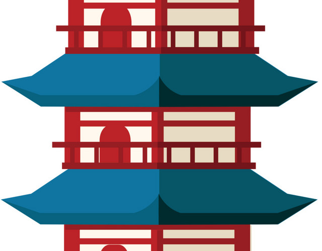 扁平和风日式建筑装饰