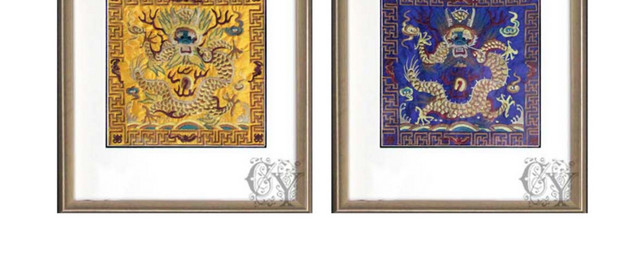 中式简约龙纹图案壁画装饰画