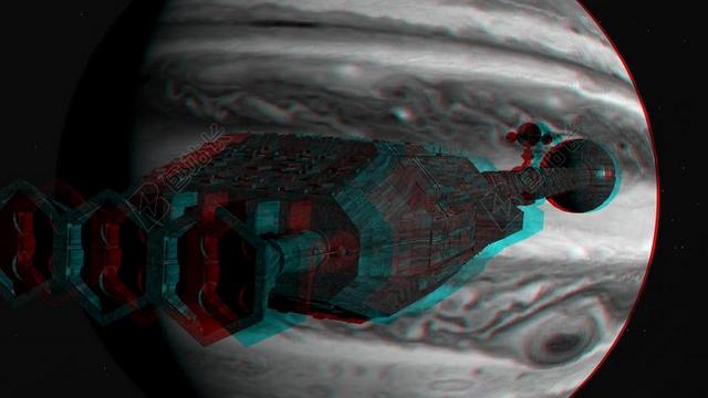 浮雕 红色 绿色 红绿眼镜 3D 科幻小说 人工 航天 空间