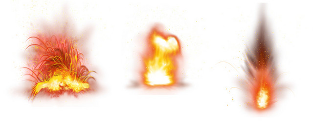 金色爆炸的火
