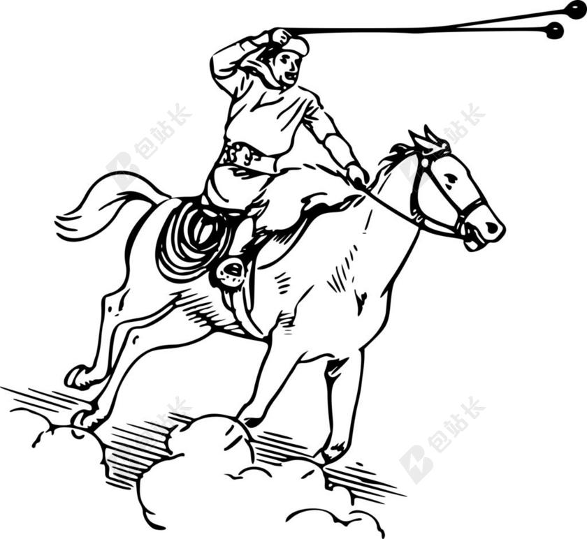 马鞍 马 骑马 男子 武器