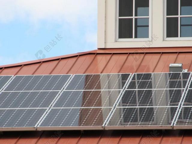 太阳能电池面板阵列 屋顶 建设 权力 太阳 电力 能源 环境