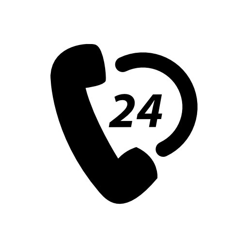24小时服务热线标志电话图标