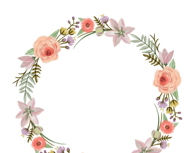 手绘花环