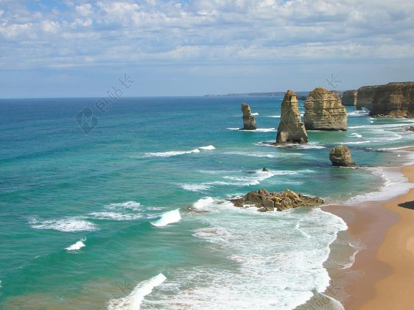 浅蓝色海水清新背景图片