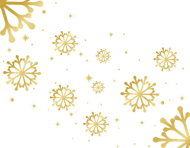 金色圣诞雪花花纹