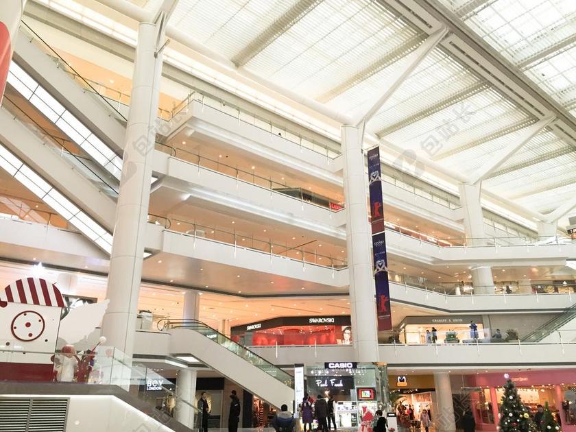 建筑现代室内楼层人群等是建筑设计装潢人物背景图片