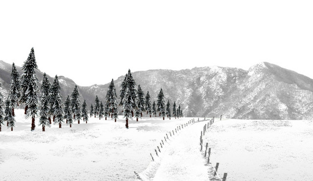 冬天的雪山
