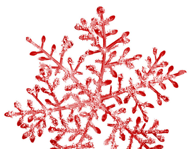 红色雪花片