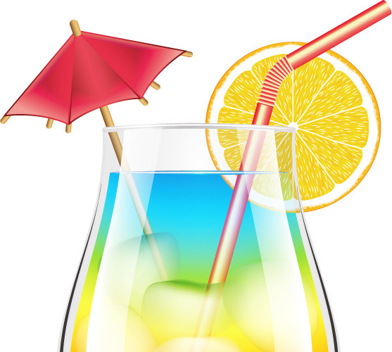 彩虹柠檬果汁鸡尾酒