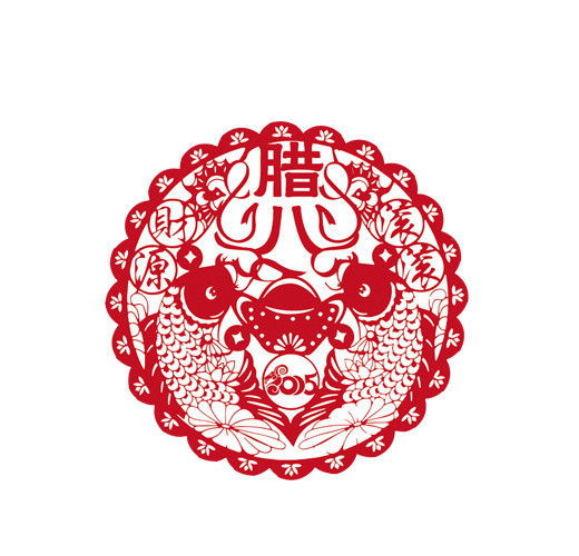 腊八剪纸素材图片