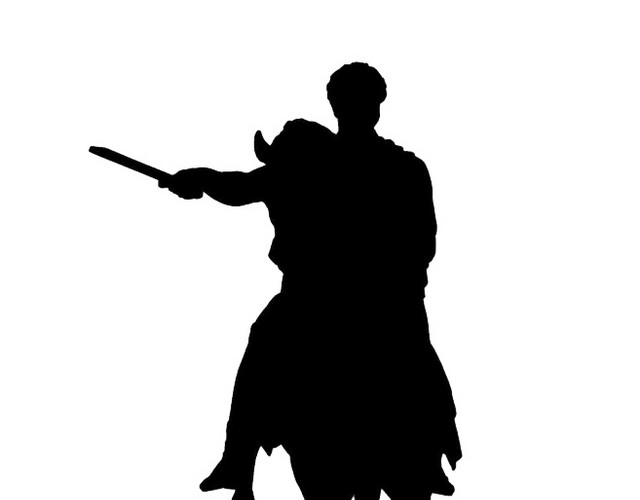 骑马士兵剪影