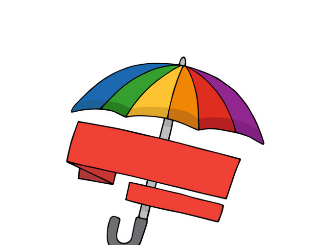 矢量彩色雨伞