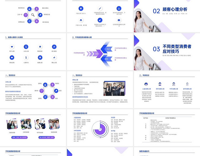 蓝紫色渐变实拍风导购员销售技巧PPT课件导购员销售技巧培训资料