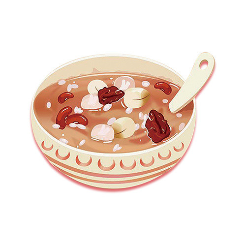 橙色腊八节美味腊八粥