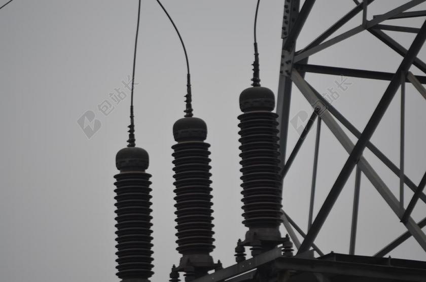 灰黑能源经典空中的电力设施电力塔能源运输背景图片