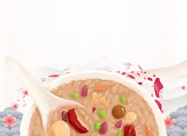 腊八节手绘腊八粥装饰
