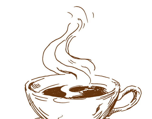 手绘 茶 咖啡