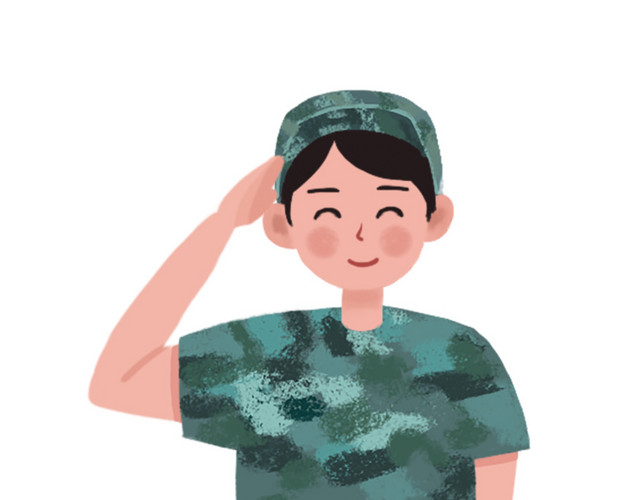 卡通人物军训素材