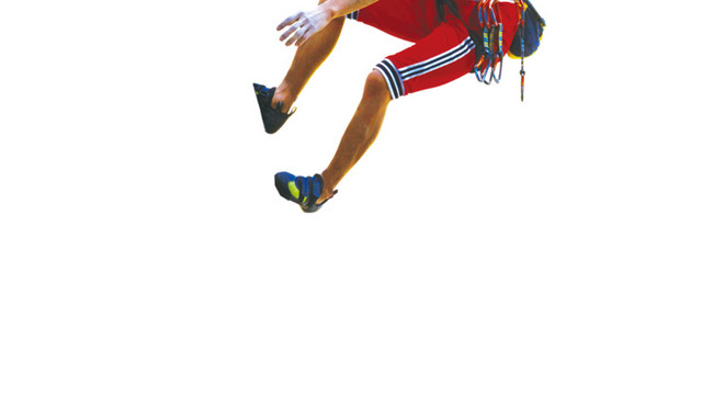 攀岩的男人