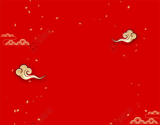 新年开门红卡通简约红色BANNER