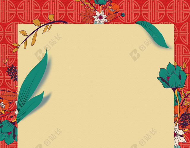 新年快乐中国风3D新中式背景