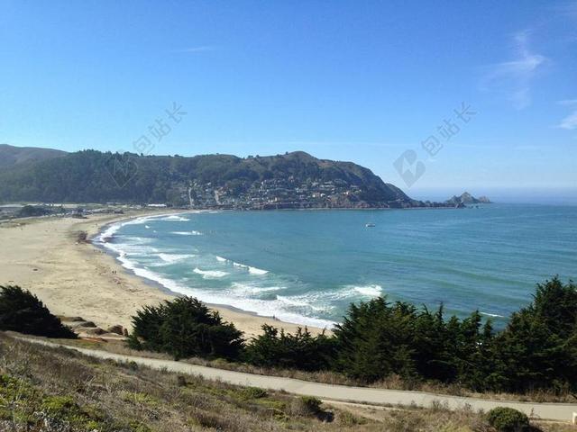 旧金山 冲浪 海洋 海 海滩 海景 天空 水 沙 波