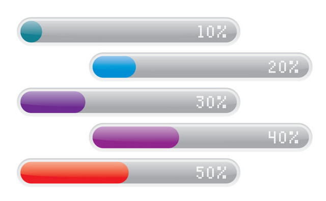 创意进度条矢量元素
