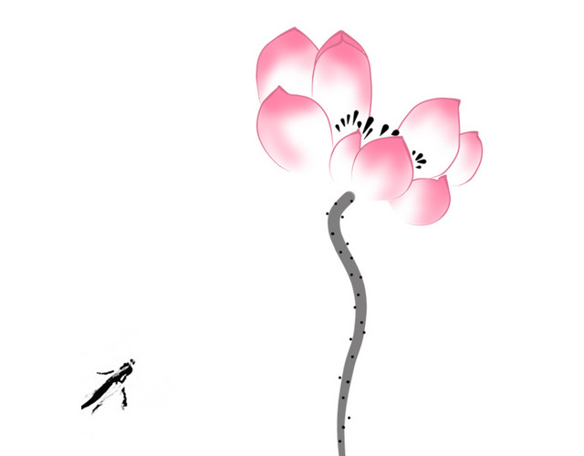 中国风荷花素材