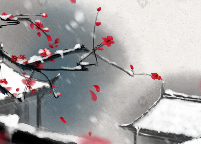 中国风小雪二十四节气海报