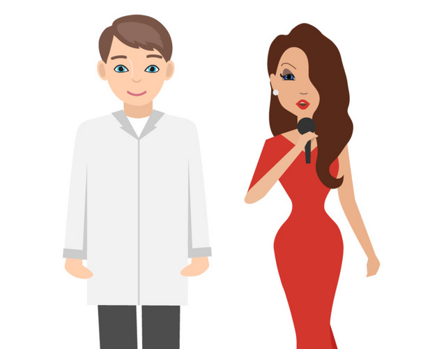 漂亮的女主持人和男人