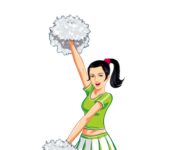 跳啦啦操的女生