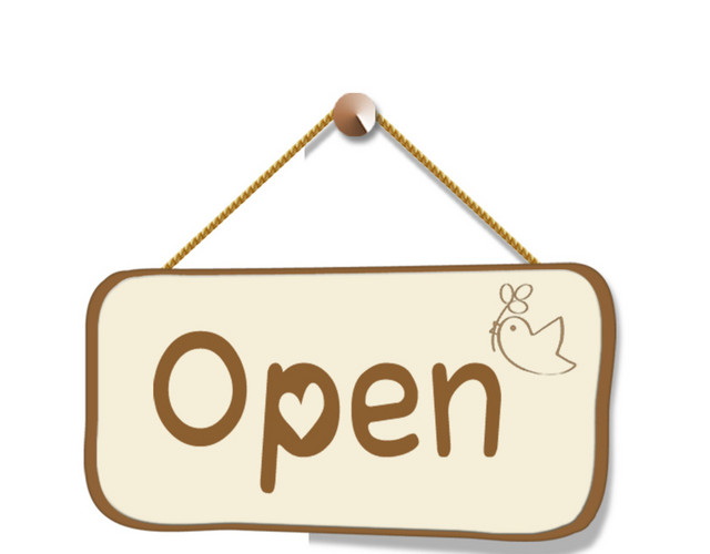 OPEN开业挂牌免抠素材